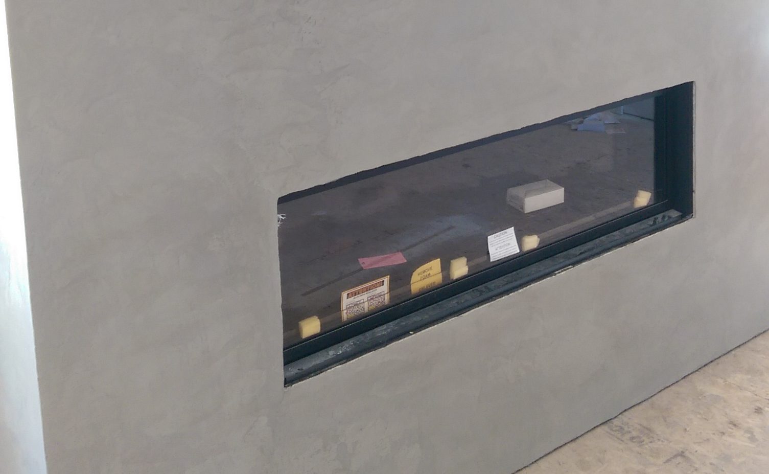 Polished Concrete Plaster Fireplace