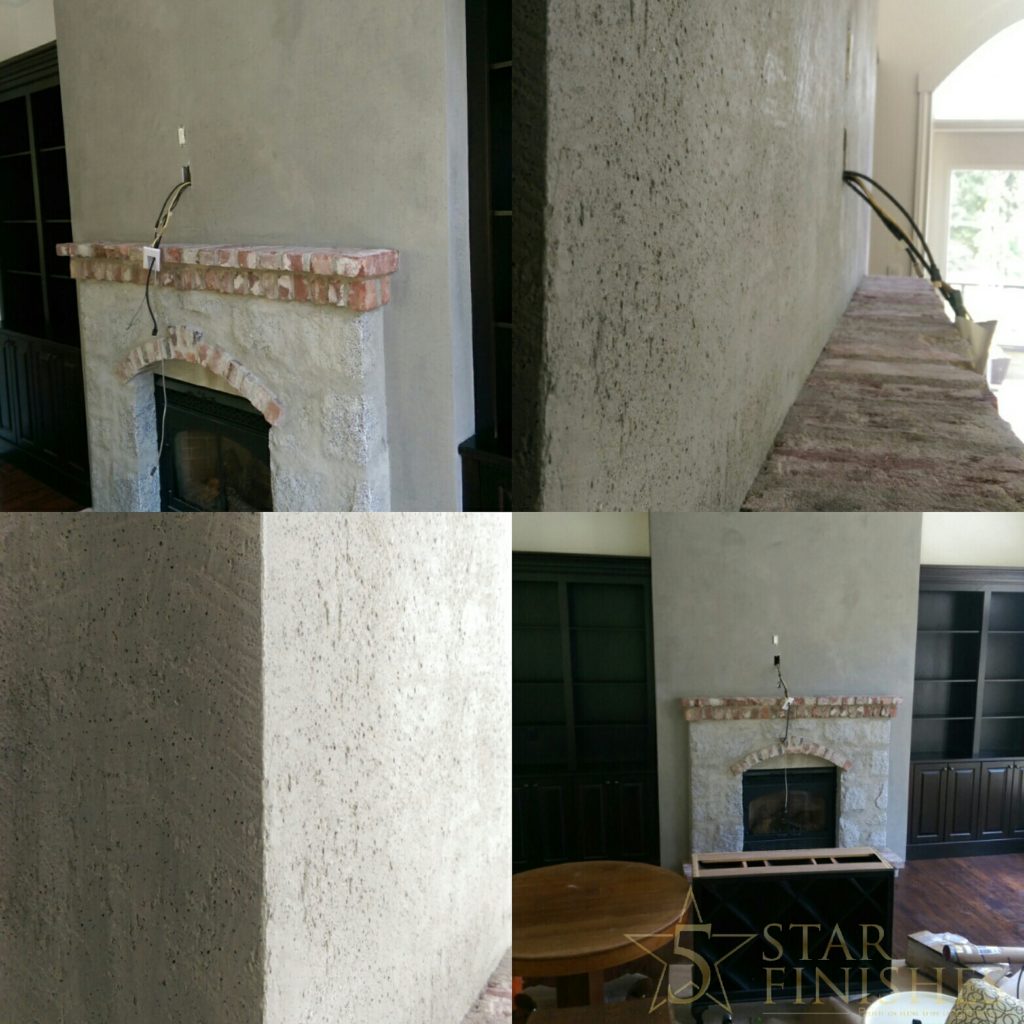 Bespoke Grey Venetian Plaster Fireplace