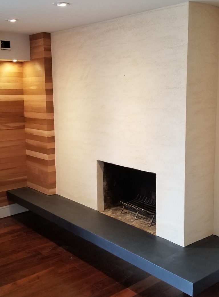How to or ConcreteLook Plaster your Fireplace 5 Star Finishes