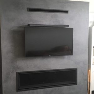 How to Venetian or Concrete-Look Plaster your Fireplace, plaster look fireplace vancouver